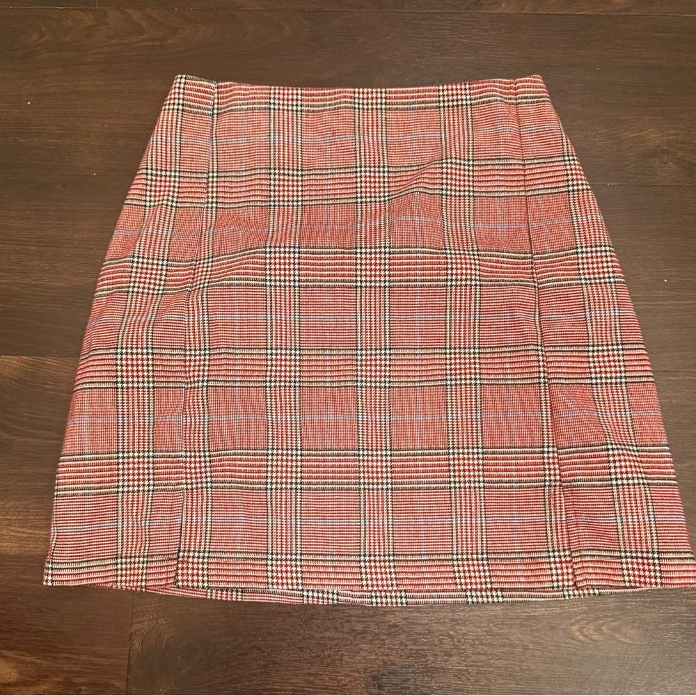 Brandy MelvilleJ Gaul Size 0 Plaid A line  Red Skirt